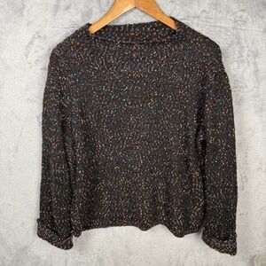 Habitat Clothes to Live In Women's Confetti Crew Neck Sweater Small Chunky Knit